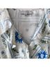 Never Fully Dressed 100% Polyester Print White Blue Blouse Size 6 - photo 8