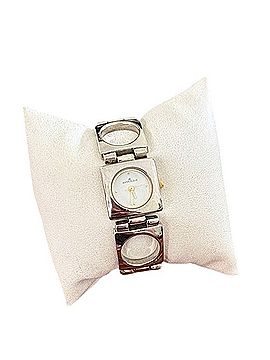 Anne Klein Silver Tone Square Link Watch Watch (view 1)