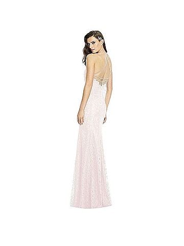 Dessy Collection Marquis Lace Cocktail Dress (view 2)