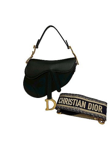 Christian Dior Christian Dior Saddle Bag, Canvas and Leather, Genuine 2-way Handbag, Semi-One Shoulder Black, 26156 (view 1)