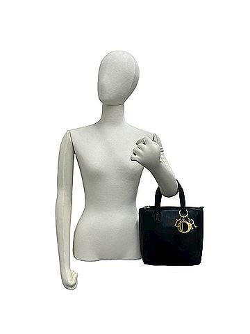 Christian Dior Christian Dior Vintage Logo Hardware Leather Handbag Mini Tote Bag Black 20699 (view 2)