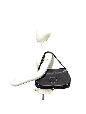 Prada PRADA One Semi Shoulder Bag/Handbag, Dark Brown, 26643, Genuine Leather, with Engraved Logo and Hardware. (view 2)