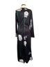 Blair 100% Polyester Floral Black White Cocktail Dress Size M - photo 2