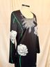 Blair 100% Polyester Floral Black White Cocktail Dress Size M - photo 4