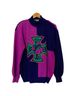 St. John Sport Checkered-gingham Purple Blue Wool Pullover Sweater Size L - photo 1