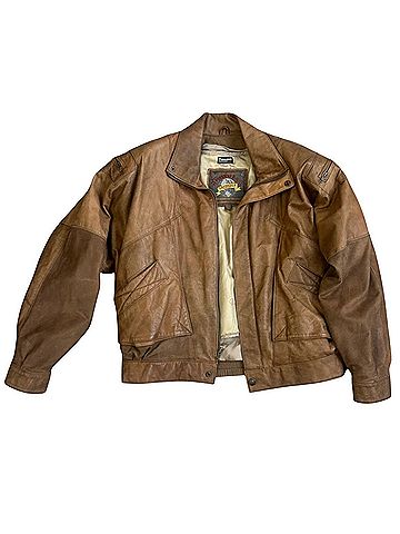 Thinsulate Vintage Brown Leather Jacket (view 1)