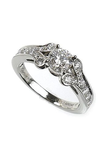 Cartier CARTIER (Cartier) Pt950 Platinum Ballerina Solitaire Ring, N4196950, 0.52ct Diamond, 50g, 5.4g, Women's. (view 1)