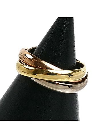 Cartier CARTIER Cartier 18K Yellow Gold Pink White Trinity Ring B4052753 53 7.4g Women's (view 2)