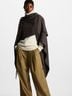 Cos 100% Wool Checkered-gingham Brown Black Wool Coat One size - photo 4