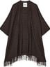Cos 100% Wool Checkered-gingham Brown Black Wool Coat One size - photo 1