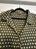 Talie 100% Polyester Polka Dots Green White Button-Down Shirt Size XL - photo 9