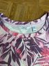 Denim & Co Floral White Pink Purple T-Shirt Size 3X - photo 3