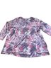 Denim & Co Floral White Pink Purple T-Shirt Size 3X - photo 2