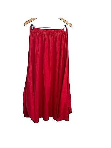 Madewell Poplin Midi Skirt Casual Skirt (view 2)