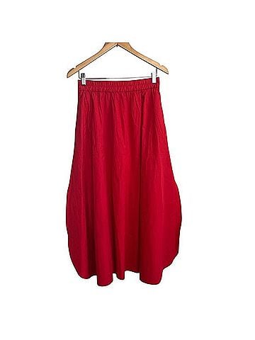 Madewell Poplin Midi Skirt Casual Skirt (view 1)