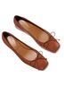 Margaux 100% Leather Solid Brown Tan Flats Size EU 38 1/2 - photo 1