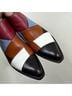 Coach 100% Leather Print Brown Blue Boots Size 5 1/2 - photo 8