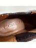 Coach 100% Leather Print Brown Blue Boots Size 5 1/2 - photo 6