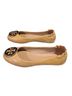 Tory Burch 100% Patent Leather Tan Flats Size 5 - photo 2