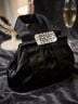 Josef 100% Satin Solid Black Silver Clutch One size - photo 8