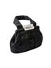 Josef 100% Satin Solid Black Silver Clutch One size - photo 1