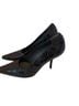 Jil Sander 100% Leather Black Heels Size 7 1/2 - photo 2
