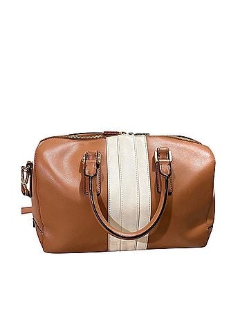 Tory Burch Stripe Robinson Middy  Leather Tote (view 2)