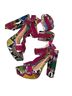 Fashion Nova Snake Print Multi Color Heels Size 6 1/2 - photo 1