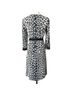 Marc Jacobs 100% Cupro 100% Silk 100% Polyamide Animal Print Black White Cocktail Dress Size 0 - photo 2