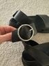 Zara 100% Leather Solid Black Sandals Size EU 39 - photo 3