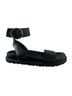 Zara 100% Leather Solid Black Sandals Size EU 39 - photo 1
