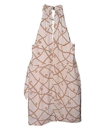 Forever New White Halter Mini Dress With Tan Rope Print Casual Dress (view 2)