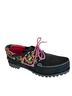 Timberland 100% Leather Floral Black Flats Size 7 1/2 - photo 1