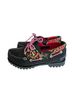 Timberland 100% Leather Floral Black Flats Size 7 1/2 - photo 4