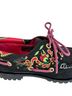 Timberland 100% Leather Floral Black Flats Size 7 1/2 - photo 2