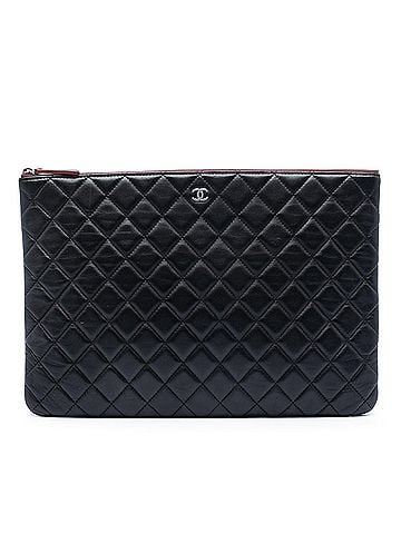 Chanel Large Quilted Lambskin O Case Clutch (view 1)