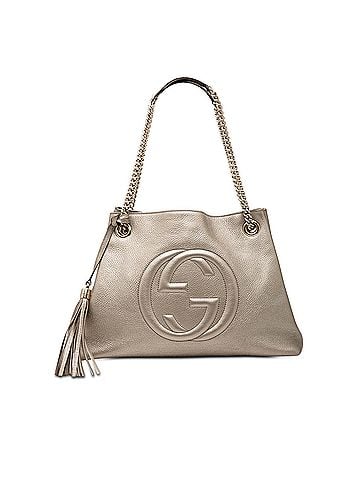 Gucci Medium Metallic Calfskin Soho Chain Tote (view 1)