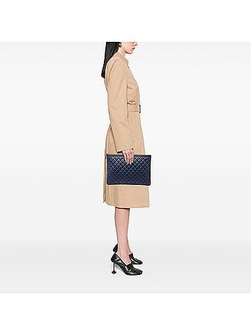 Chanel Large Quilted Lambskin Boy O Case Clutch (view 2)