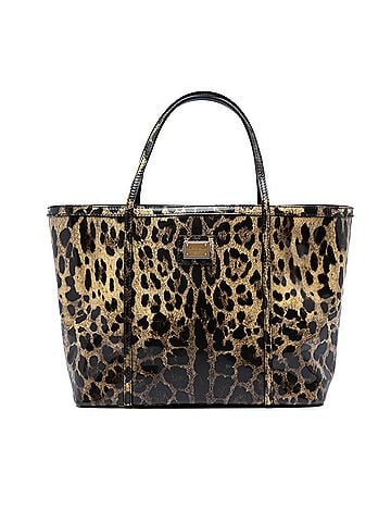 Dolce & Gabbana Leopard Printed Patent Miss Escape Tote (view 1)