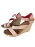 TOMS 100% Canvas Orange Pink Wedges Size 8 1/2 - photo 2