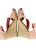 TOMS 100% Canvas Orange Pink Wedges Size 8 1/2 - photo 6