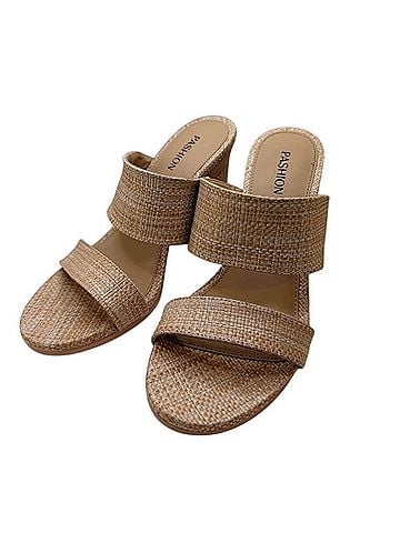 Pashion Rattan Slide Pashion Heels Heels (view 1)