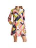 Marc Cain 100% Polyester 93% Cupro 7% Elastane Print Multi Color Casual Dress Size 4 - photo 1