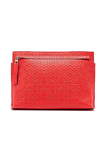 Loewe Embossed Anagram Leather Repeat T Clutch (view 1)