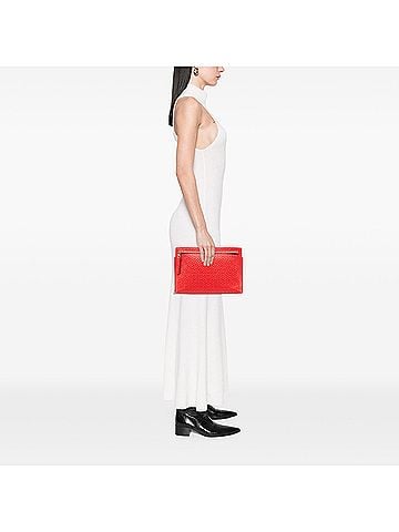 Loewe Embossed Anagram Leather Repeat T Clutch (view 2)