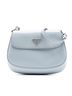 Prada 100% Leather Gray Mini Brushed Leather Cleo Flap One size - photo 1