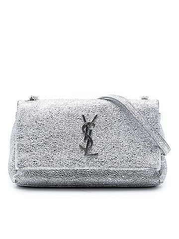 Saint Laurent Toy Metallic Crackled Calfskin Monogram West Hollywood Crossbody (view 1)
