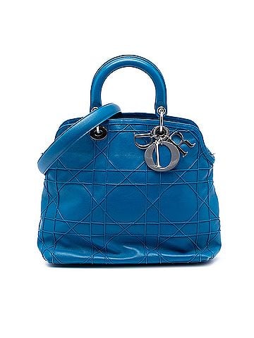Dior Medium Lambskin Cannage Polochon Granville Satchel (view 1)