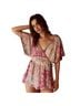 Free People Print Purple Romper Size L - photo 1