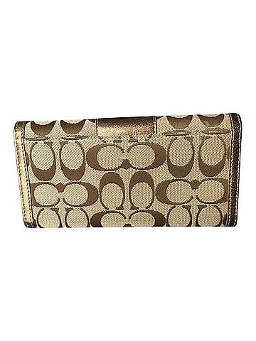 Coach Signature Canvas Checkbook Wallet Wallet (view 2)